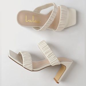 Lulu’s Cloyaa Off White High Heel Sandals